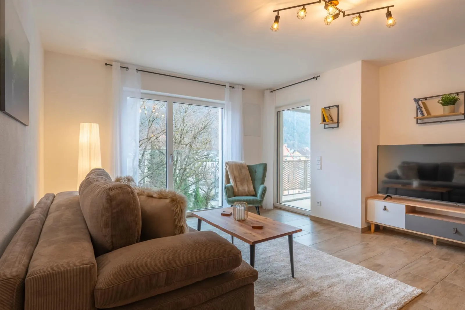 Ferienwohnung Predigtstuhlblick: Wohnzimmer – Ansicht 2