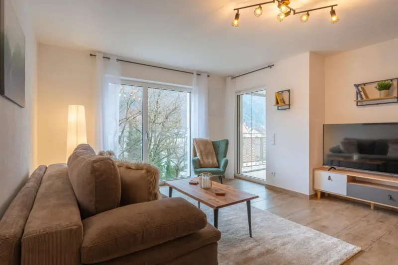 Ferienwohnung Predigtstuhlblick: Wohnzimmer – Ansicht 2